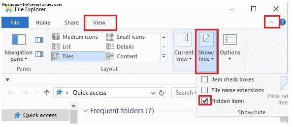 Comment afficher les fichiers cachés et les dossiers dans Windows 10