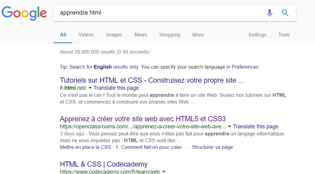 apprendrehtml  Trucs et astuces informatique