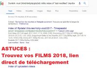 Lien direct des films 2018