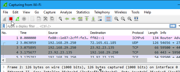 wireshark promiscuous mode wired