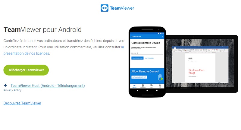 Team viewer pour Android